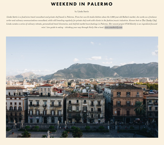 ITALY SEGRETA - A week end in Palermo. With only a few days to explore, we’ve put together a curated itinerary to make the most of a weekend in Palermo...